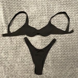 Black Two Piece Swimsuit S